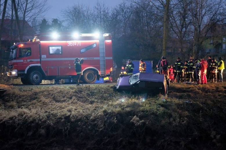 Strażacy wydobyli z Wisłoka w Tryńczy samochód, którym