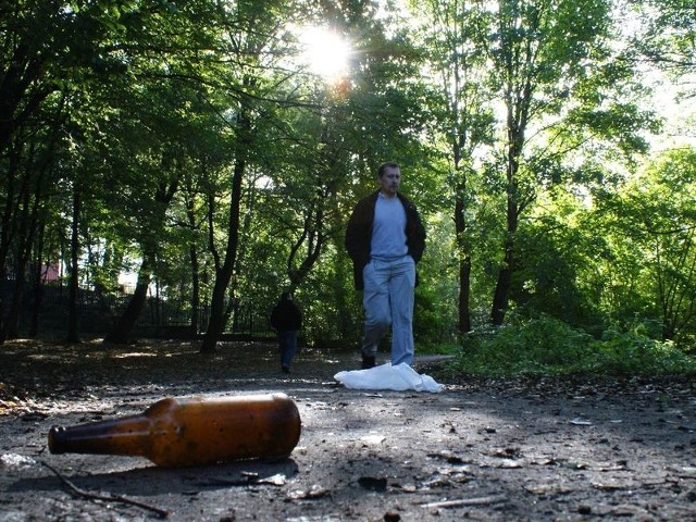 Mieszkańcy okolicy twierdzą, że w tym niezagospodarowanym lasku powinien powstać nowy skwer.