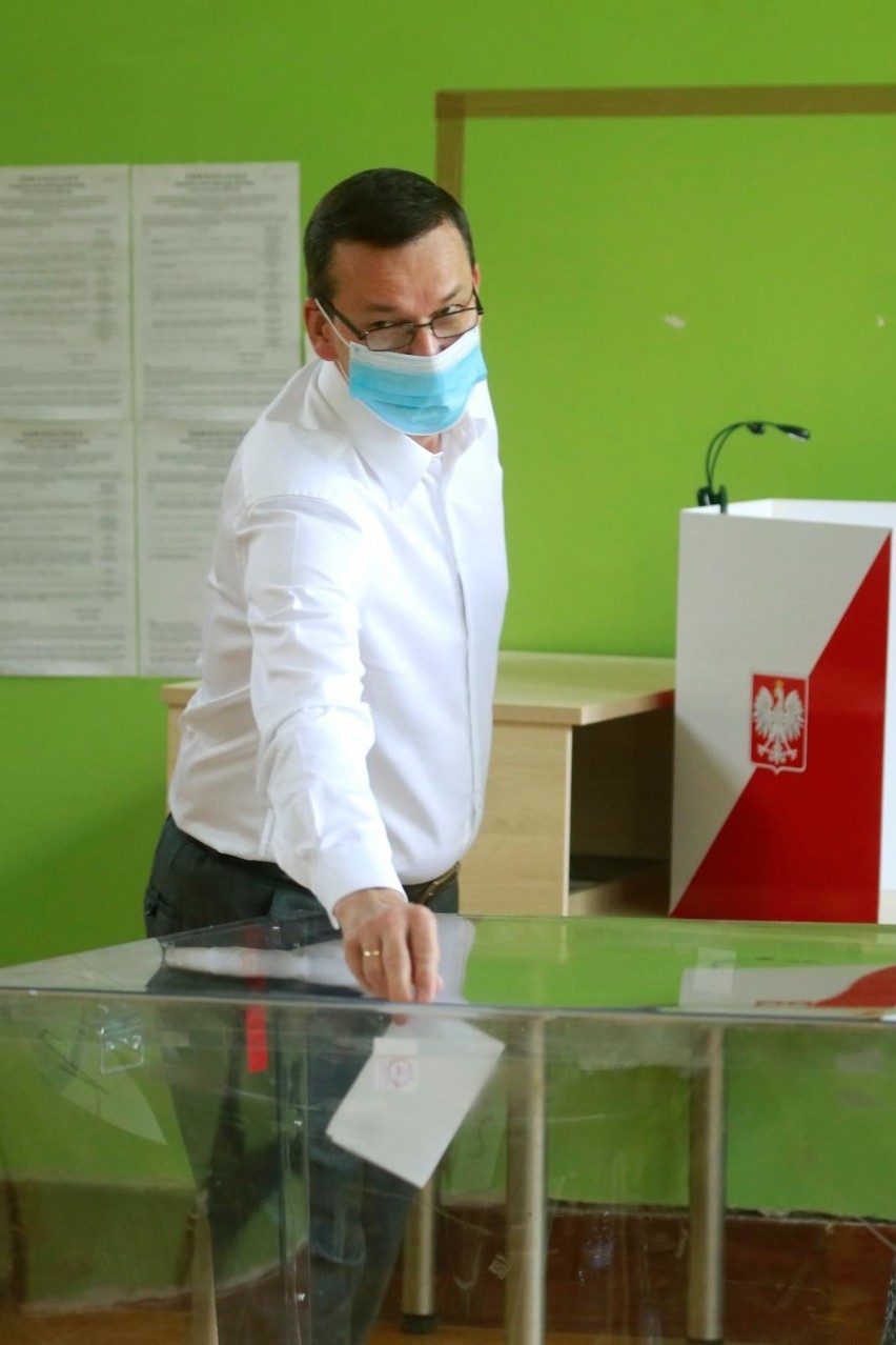 Premier Mateusz Morawiecki zagłosował w Warszawie