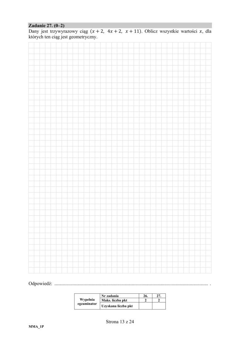 ODPOWIEDZI - matura poprawkowa z matematyki!