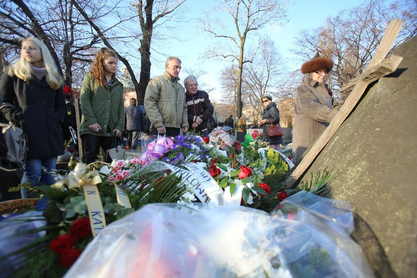 Uroczystości upamiętniające Zbyszka Cybulskiego na cmentarzu...