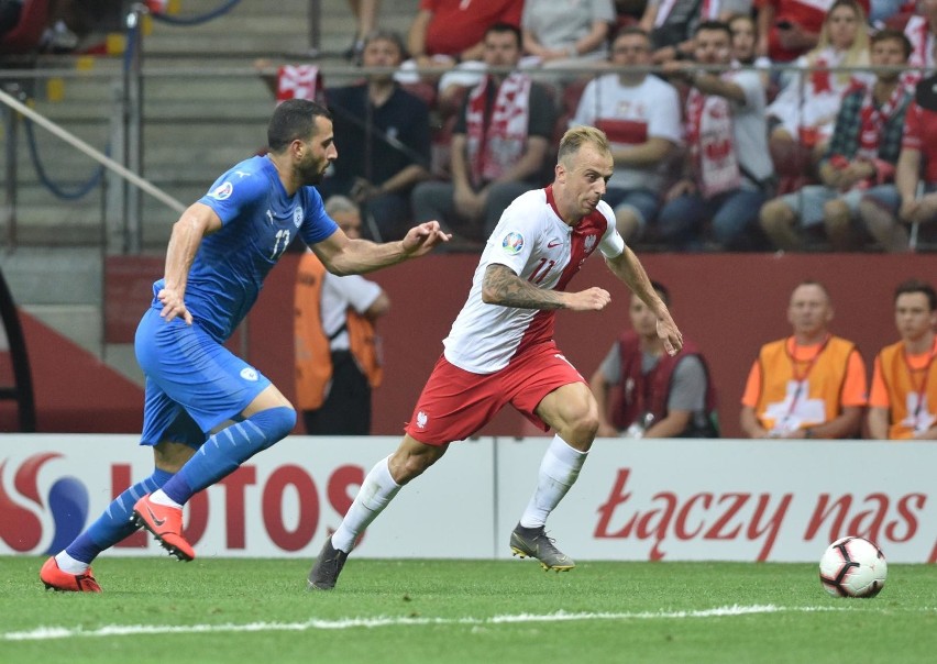 Kamil Grosicki i Damian Kądzior w meczu kadry z Izraelem