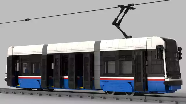 Wizualizacja modelu tramwaju Pesa Swing 121NaB.