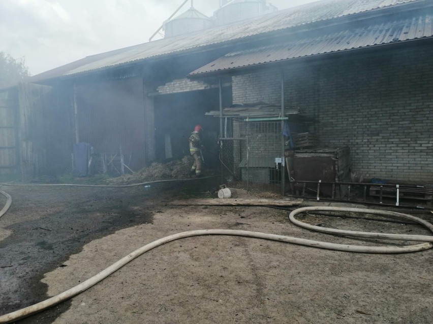 Pożar w miejscowości Jeżów, gmina Waśniów