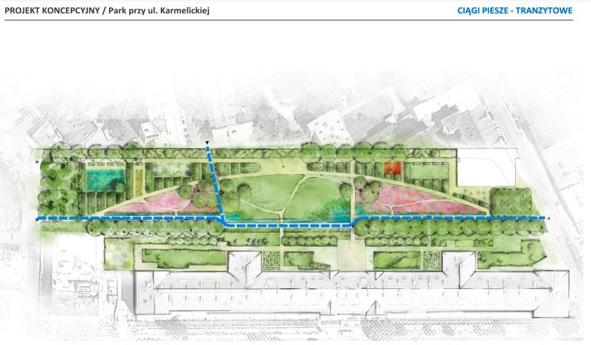 Kraków. Nie ma zgody konserwator na projekt parku przy Karmelickiej. Trzeba wziąć pod uwagę budowę metra