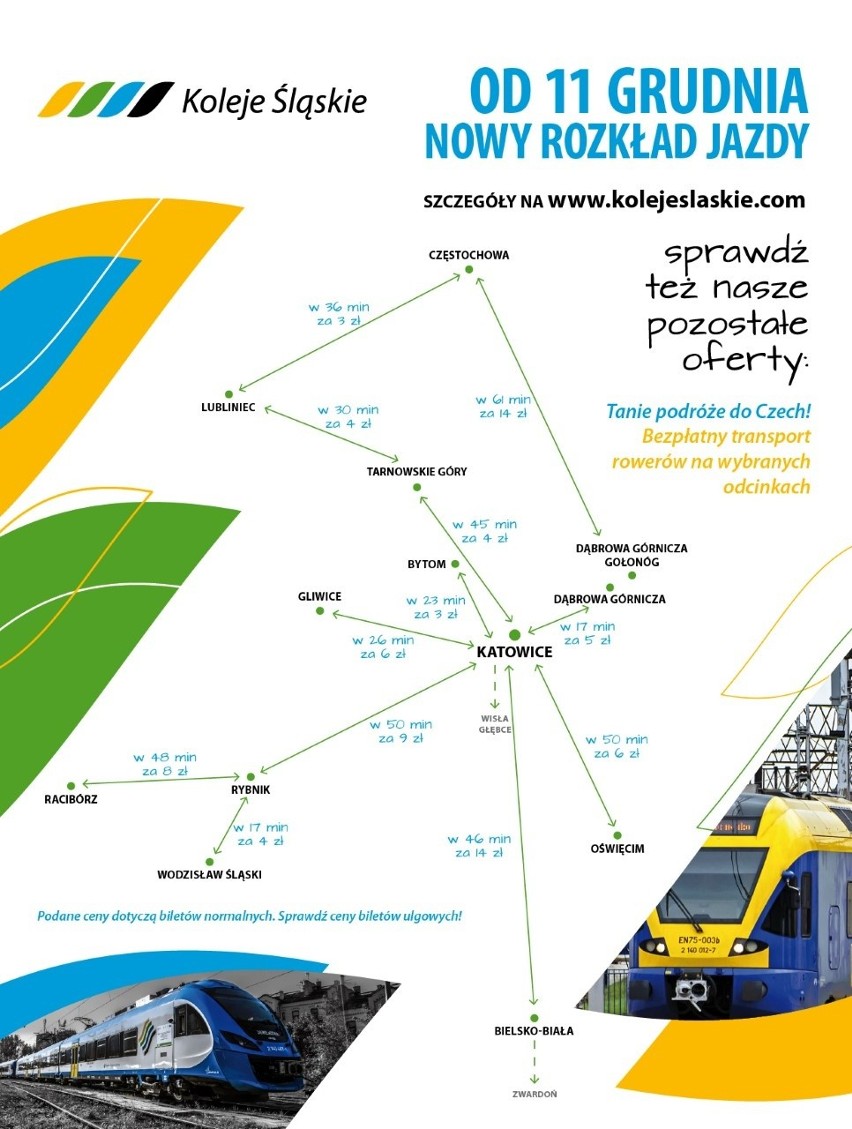 Koleje Śląskie zmieniają rozkład jazdy. Sprawdź co zmieni się od 11 grudnia