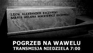 Zapowiedź pogrzebu 18 kwietnia 2010 (ilustrację zamieszczono w przededniu uroczystości) - pisze internauta.