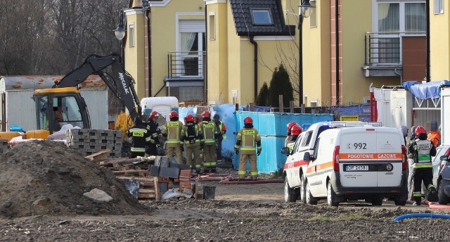 Uszkodzenie rury z gazem w pobliżu osiedla Sady w Opolu