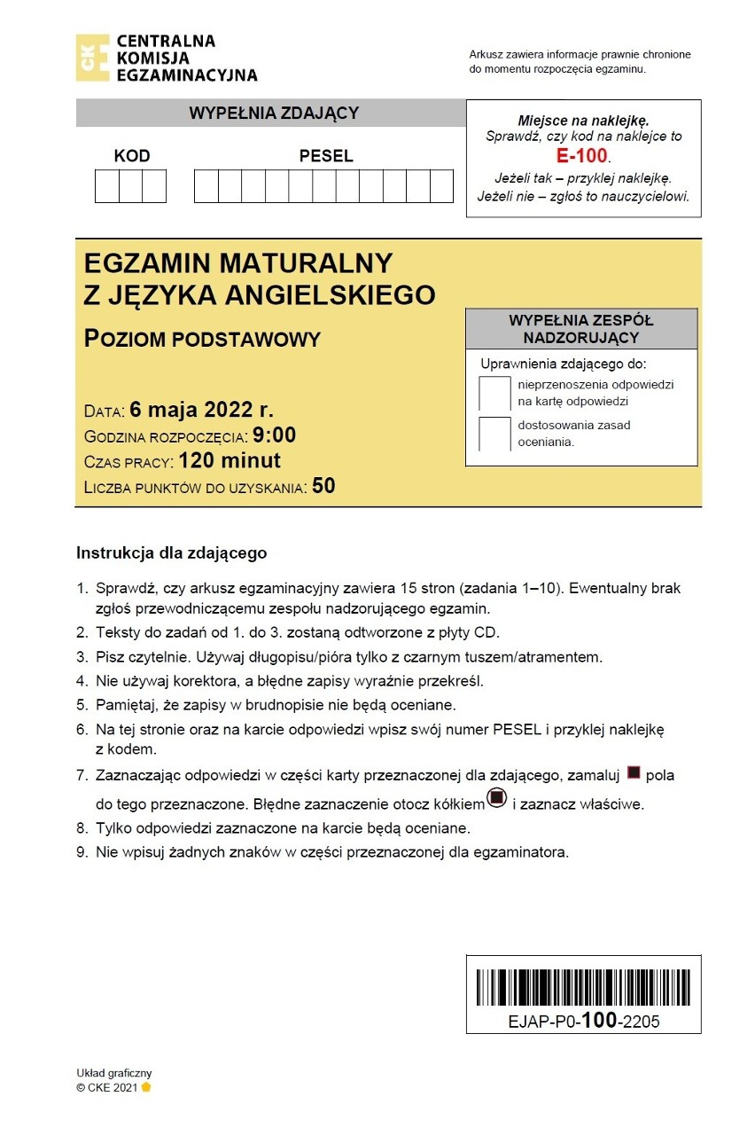 Matura z języka angielskiego za nami. Jakie zadania pojawiły się na egzaminie? Arkusz CKE i odpowiedzi już są