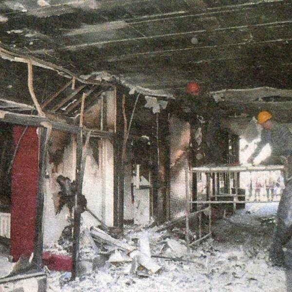 Tak wyglądały wypalone sklepy przy ulicy Komisji Edukacji Narodowej w Stalowej Woli.
