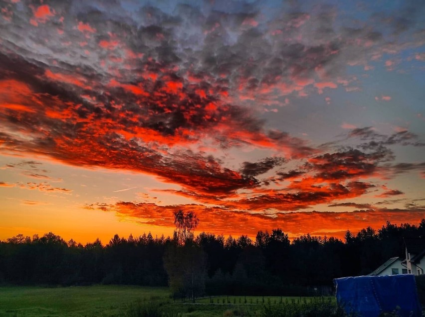 Kaszubskie niebo skąpane w czerwieni. Niesamowite fotograficzne pejzaże z powiatu kościerskiego!