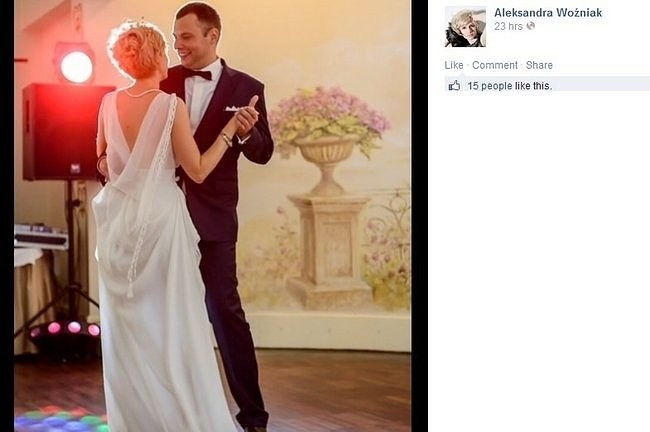 Ślub Aleksandry Woźniak (fot. screen z Facebook.com)