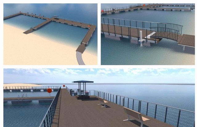 Tak wyglądać ma pomost, który budowany będzie na gminnym kąpielisku w Pieczyskach