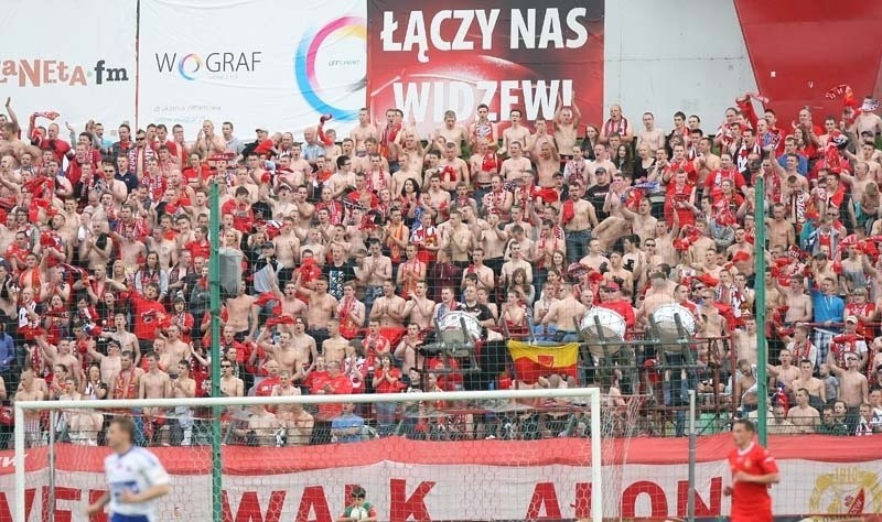 Kibice na meczu Widzew - Podbeskidzie