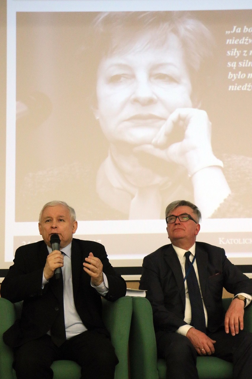 Jarosław Kaczyński na KUL. Przyjaciele i współpracownicy wspominali prof. Zytę Gilowską 