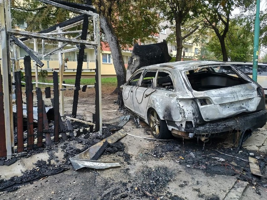 Pożary samochodów i śmietników w Radomiu. Tajemnicze podpalenia na osiedlu Michałów 