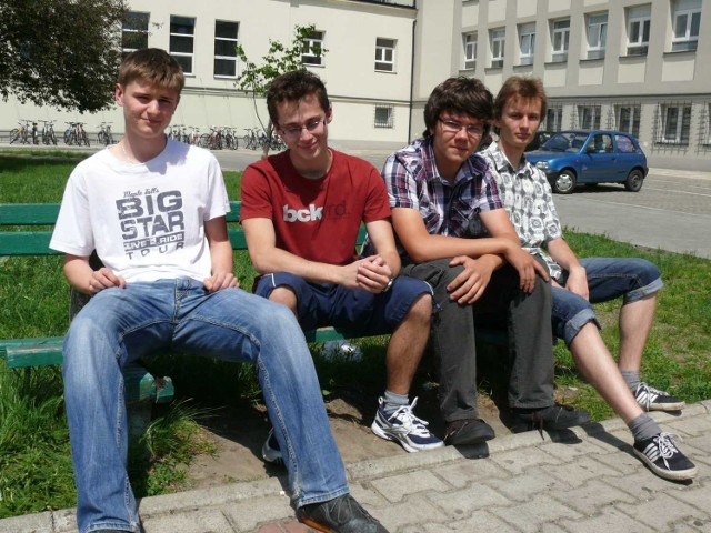 Od lewej Sebastian Turek, Piotr Czukwiński, Jakub Wolak i Damian Węgliński.