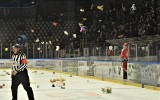 Re-Plast Unia Oświęcim – Zagłębie Sosnowiec. KIBICE, otoczka meczu (Teddy Bear Toss)