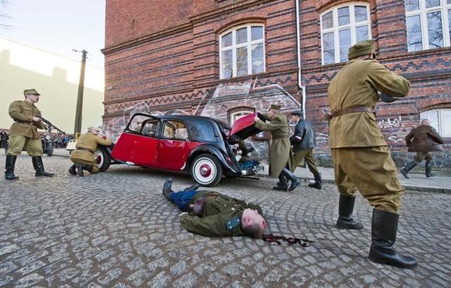 Inscenizacja historyczna w Koszalinie.