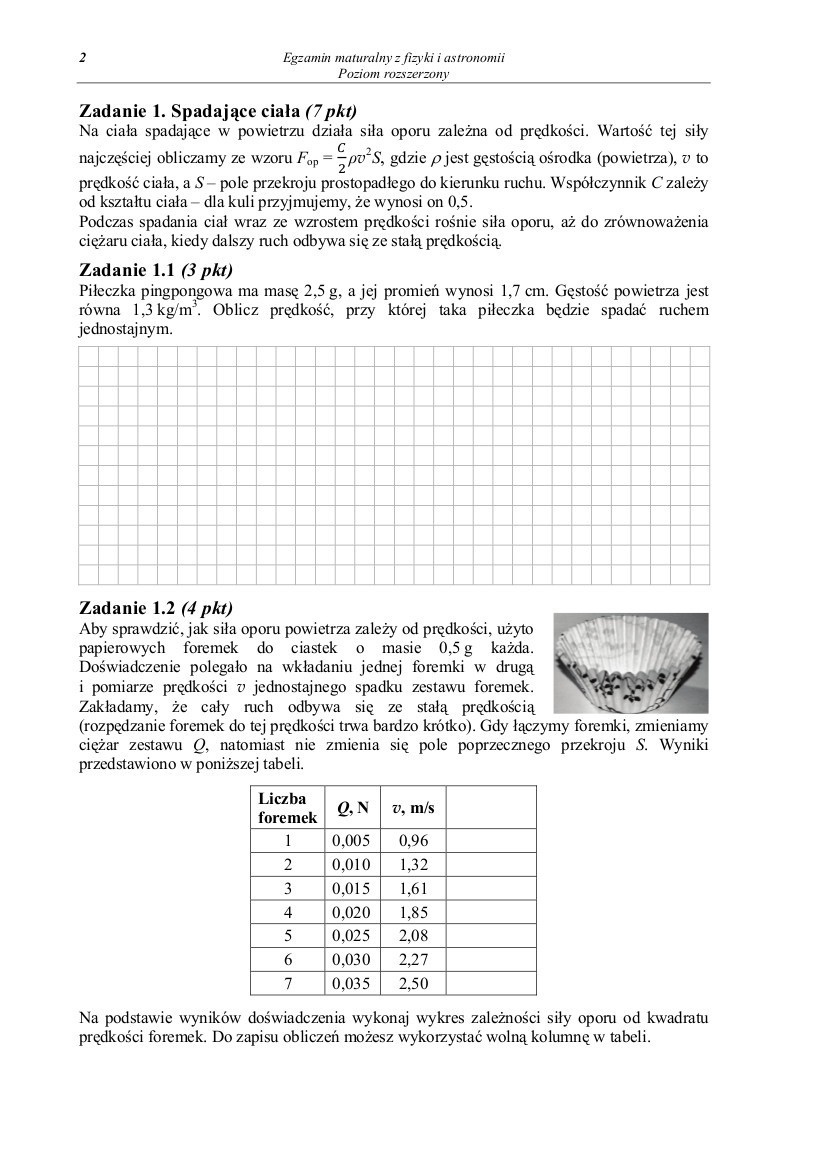 Matura 2014: fizyka i astronomia, poziom rozszerzony [ZADANIA, ARKUSZE, ODPOWIEDZI]