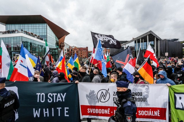 Demonstracja nacjonalistów oraz kontrmanifestacja w Gdańsku  5.09.2020