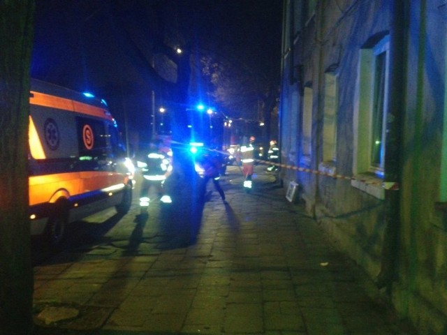 Pożar przy szpitalnej we Włocławku.