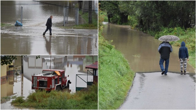 Po opadach w nocy z niedzieli na poniedziałek (29/30.08.21) poziom wody na Białej przekroczył stan alarmowy. Są podtopienia