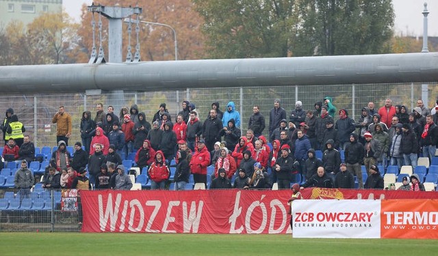 Kibice na meczu Widzew Łódź - Mazovia Rawa Mazowiecka