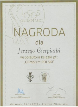 Dyplom dla Jerzego Cierpiatki (nieobecnego na uroczystości w...