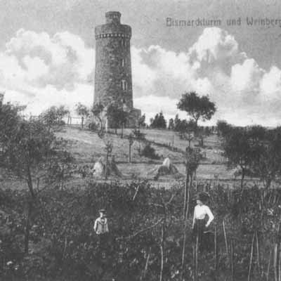 Tak wyglądało wzgórze i wieża przed wojną. Fotografia pochodzi z albumu: Viele Grüße aus der Heimat. Alte Ansichtskarten erinnern an den Kreis Züllichau-Schwiebus, wyd. przez Lothara Meißnera w 1997 r.