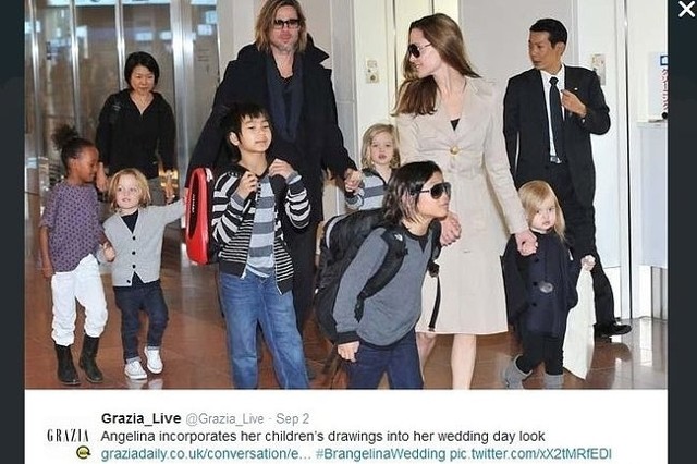 Angelina Jolie i Brad Pitt mają już sześcioro dzieci (fot. screen z Twitter.com)