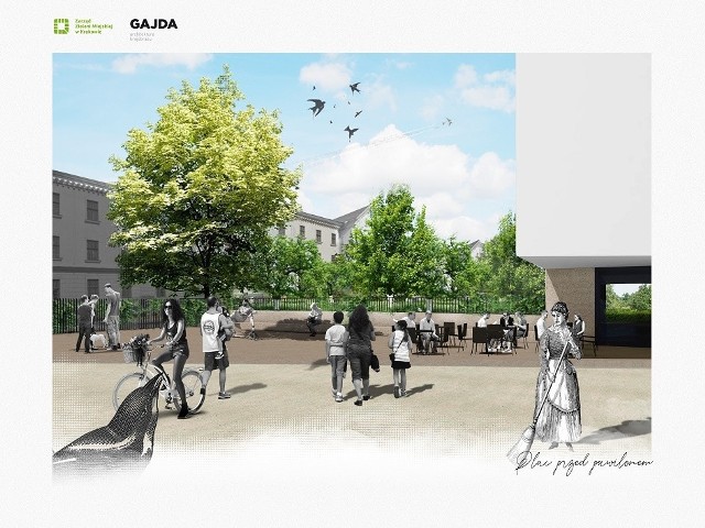 Tak może wyglądać przyszły park przy ul. Karmelickiej - projekt zaprezentowany przez miasto podczas konsultacji społecznych