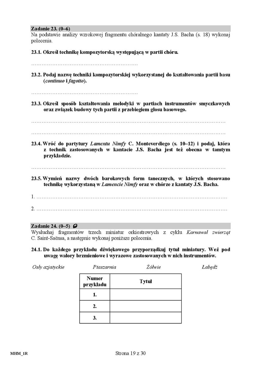 Matura 2016: Historia muzyki [ODPOWIEDZI, ARKUSZ CKE]