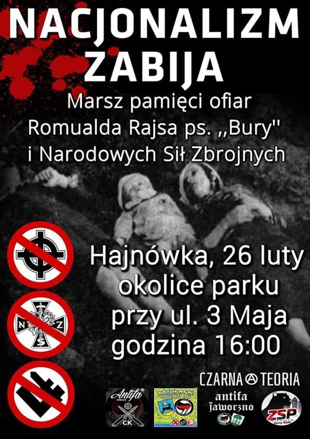 Antifa zablokuje II Marsz Żołnierzy Wyklętych w Hajnówce? Będzie demonstracja antyfaszystowska