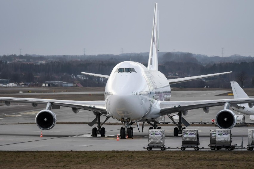 14.03.2019, lądowanie Jumbo Jeta na gdańskim lotnisku