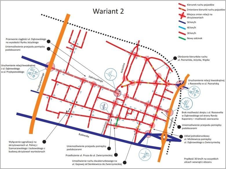 Poznań: Zmiany na Jeżycach - podwyższone skrzyżowania i nowe przejścia dla pieszych [MAPY]