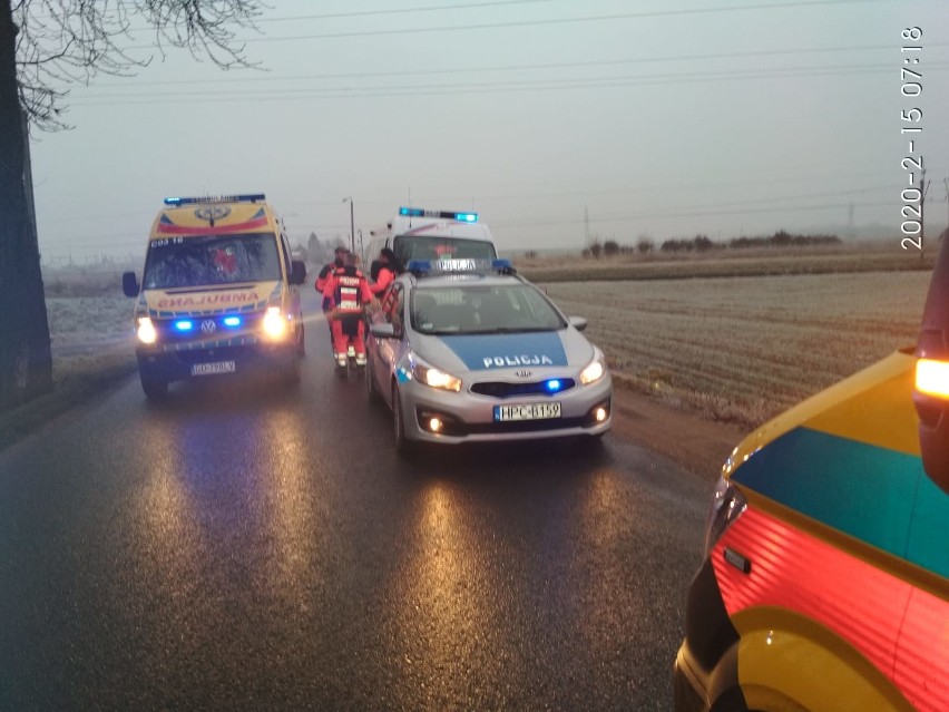 W wyniku wypadku na drodze pomiędzy Martyńcem a Sierakowem...