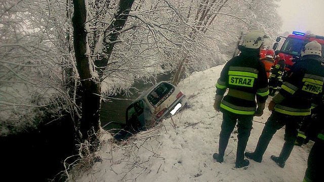 Na miejscu pracowali policjanci z brzozowskiej drogówki, strażacy i grupa wodno-nurkowa. Po kilkudziesięciu minutach pojazd znajdował już się na brzegu. 