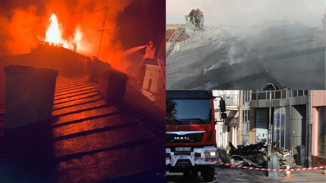 Wielkie straty po pożarze kamienicy przy ulicy Sienkiewicza w Kielcach. Zobacz zdjęcia z akcji strażackiej >>>