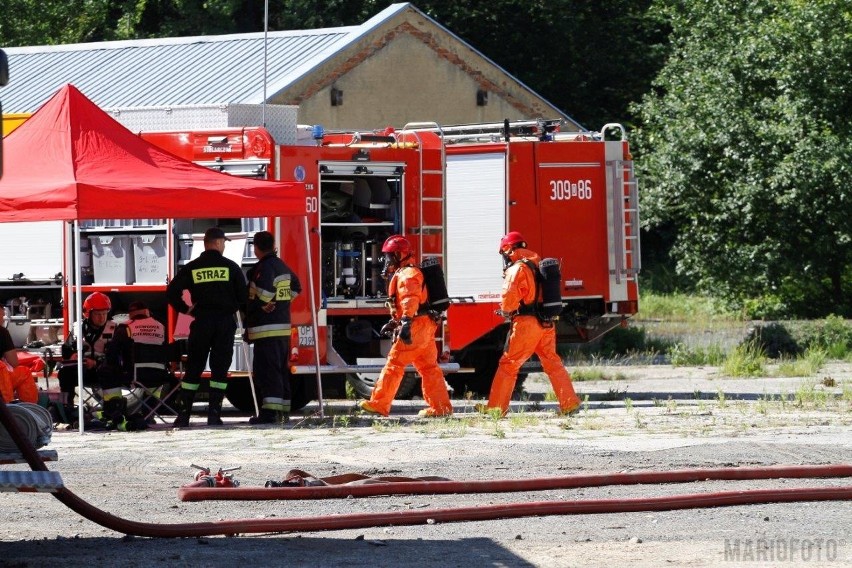 Na miejscu pracują grupy chemiczne z Komendy Miejskiej...