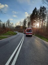 Wypadek motocyklisty między Przęsinem a Zadrami na DK 20