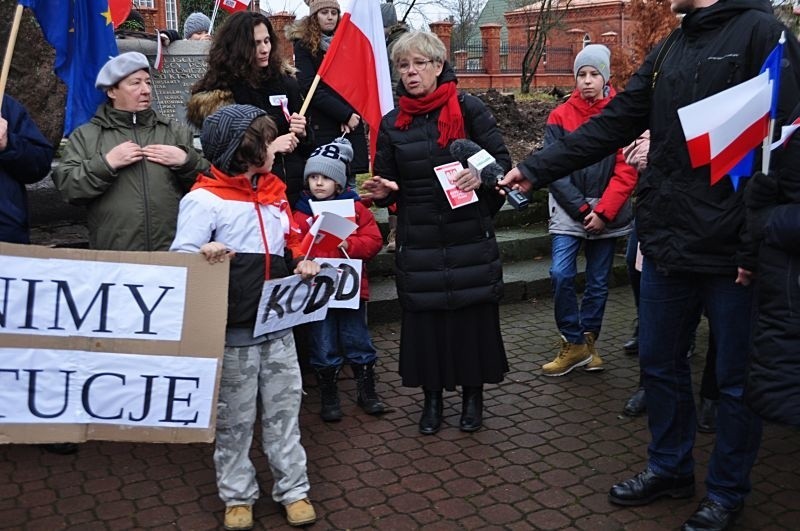 Białowieża. Demonstracja KOD w obronie konstytucji (zdjęcia)