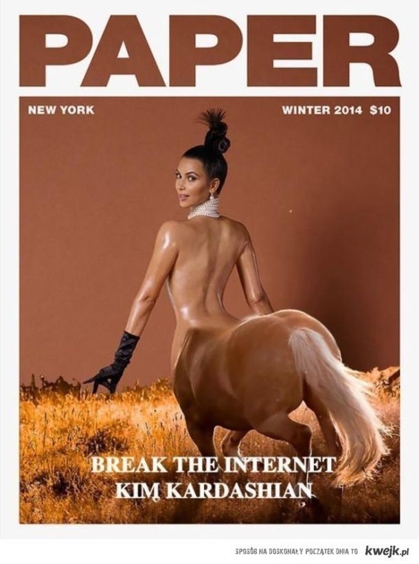 Kim Kardashian nago w Paper [MEMY]