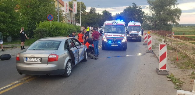 Wypadek przy ulicy Chrobrego w Krośnie Odrzańskim.