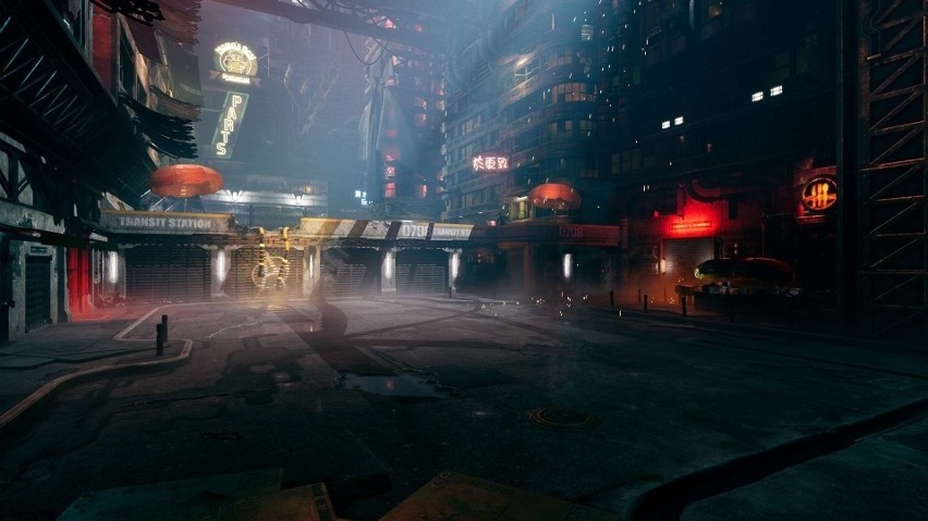 Kadr z gry Ghostrunner.