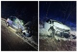 Wypadek na trasie Augustów - Giby (DK16). Zderzenie dwóch pojazdów osobowych, cztery osoby zabrane do szpitala