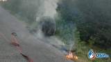 Wizna: Pożar beli siana drodze prowadzącej do miejscowości Grądy Woniecko [ZDJĘCIA]