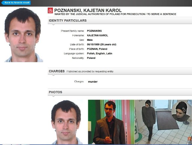 27-letni bibliotekarz Kajetan Poznański podejrzewany jest o zamordowanie 30-letniej radomianki. Poszukuje go Interpol.