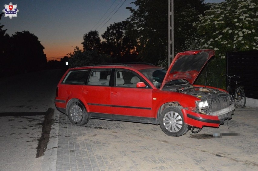 Powiat parczewski. Trafił swój na swego. Pijany jechał passatem. Wjechał w nietrzeźwego rowerzystę