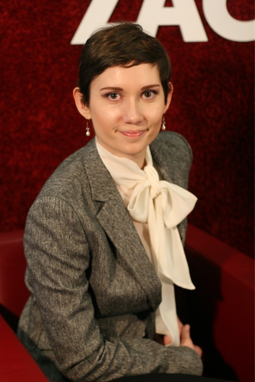 Dorota Połedniok w studiu Dziennika Zachodniego